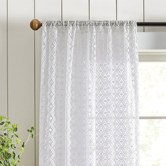 Martha Stewart Canterbury Lace Curtain Panel Paar