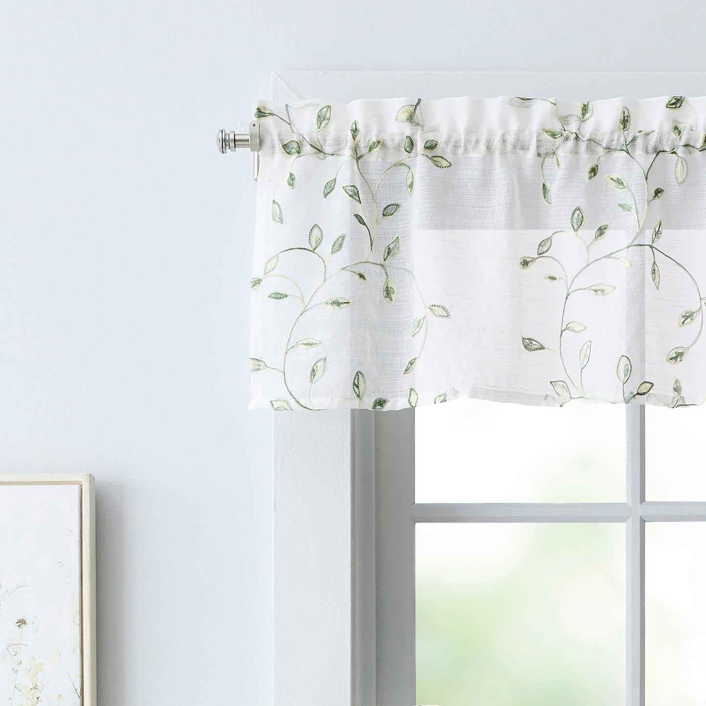 Martha Stewart Durham Stickerei Valance und Tiers 3-Piece Set
