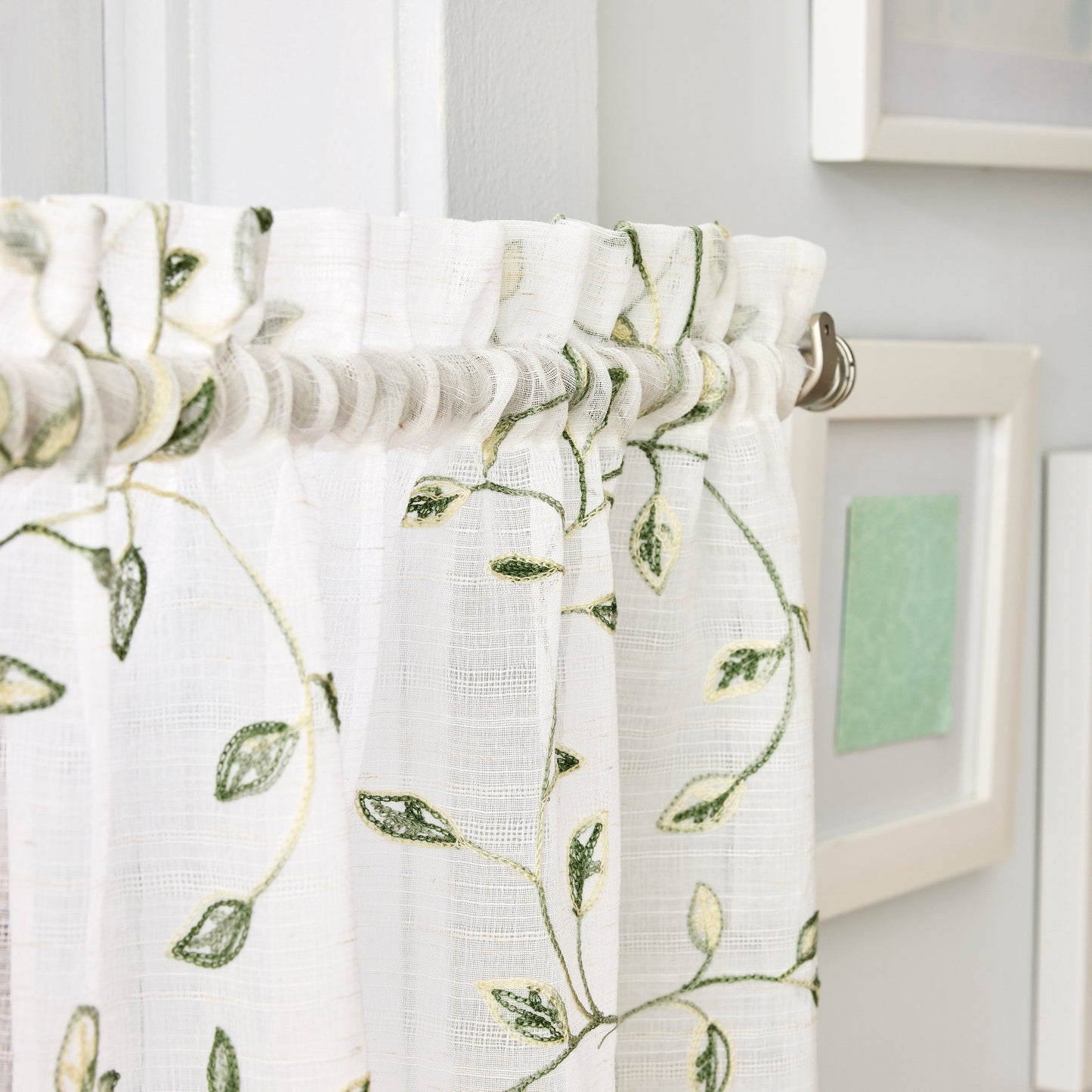 Martha Stewart Durham Stickerei Valance und Tiers 3-Piece Set
