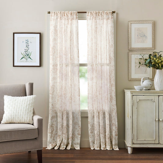 Martha Stewart ätzte Floral Curtain Panel Paar
