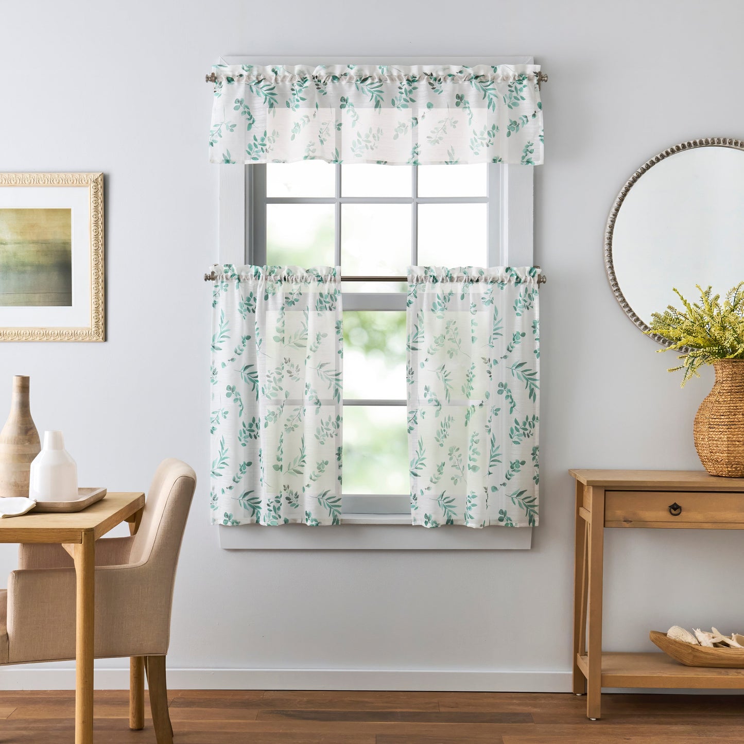 Martha Stewart Madison Valance und Tiers 3-teiliges Set