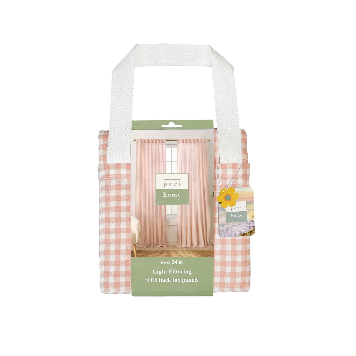 Peri Home Picknick Vorhang Panel Paar und Tote Bag Set