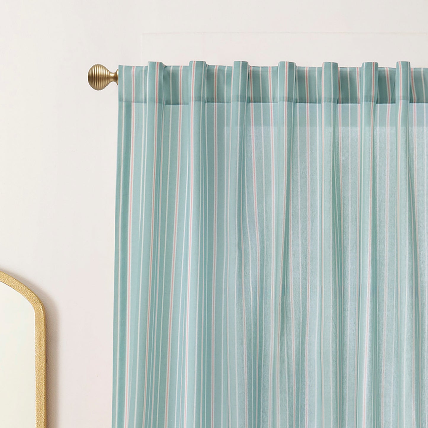 Peri Home Marina Stripe Vorhang Panel Paar und Tote Bag Set