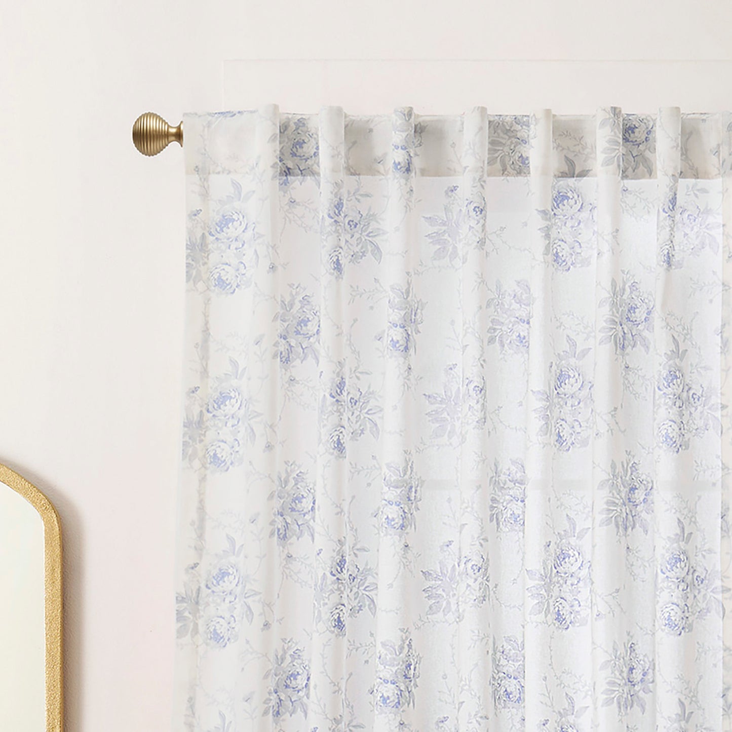 Peri Home Erbstück Rose Curtain Panel Paar und Tote Bag Set
