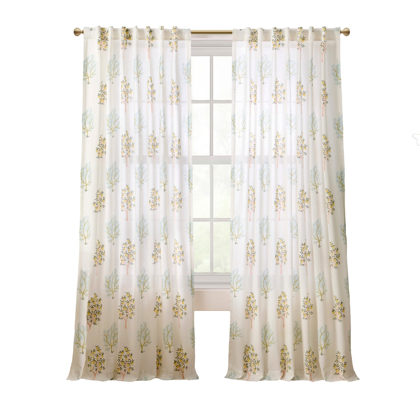 Peri Home Trees Vorhang Panel Paar und Tote Bag Set