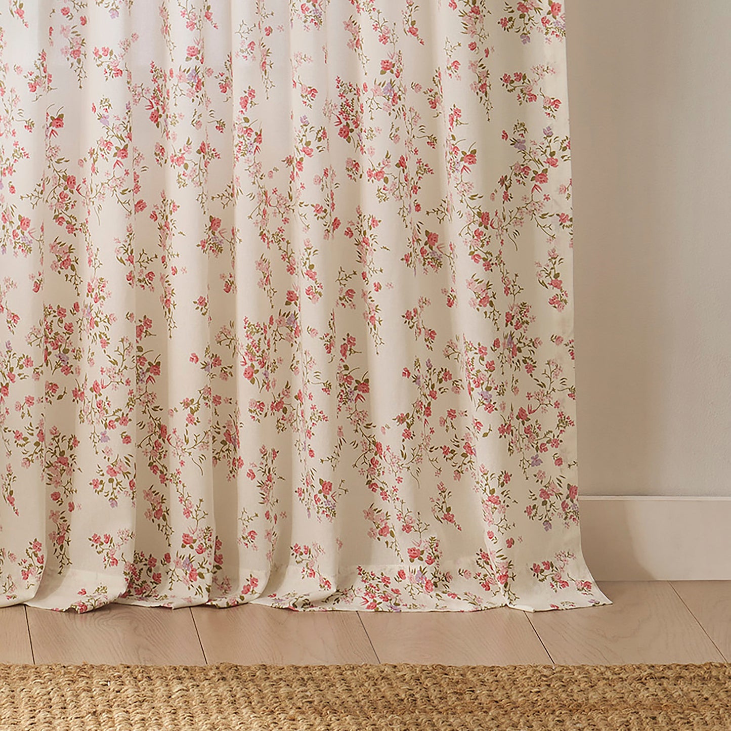 Peri Home Konfetti Floral Curtain Panel Paar und Tote Bag Set
