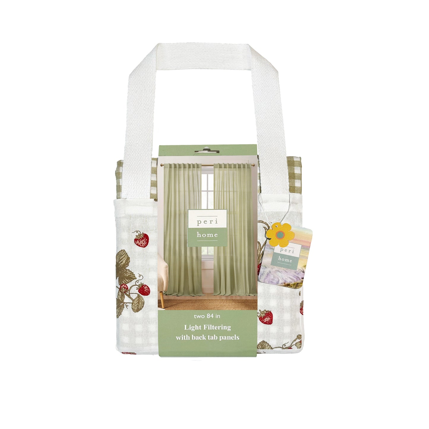 Peri Home Erdbeer-Picknick-Panel-Paar und Tote Bag Set