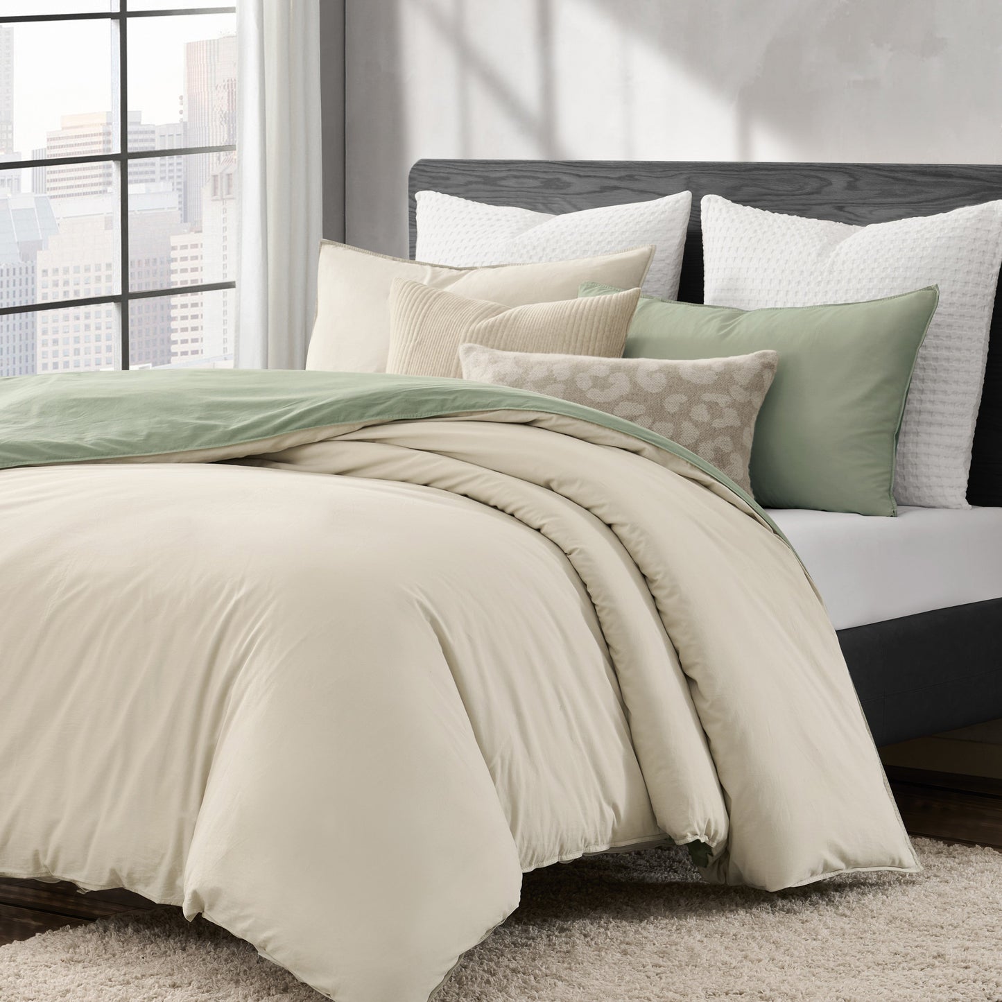 DKNY Reversible Vintage Washed Cotton Comforter Set