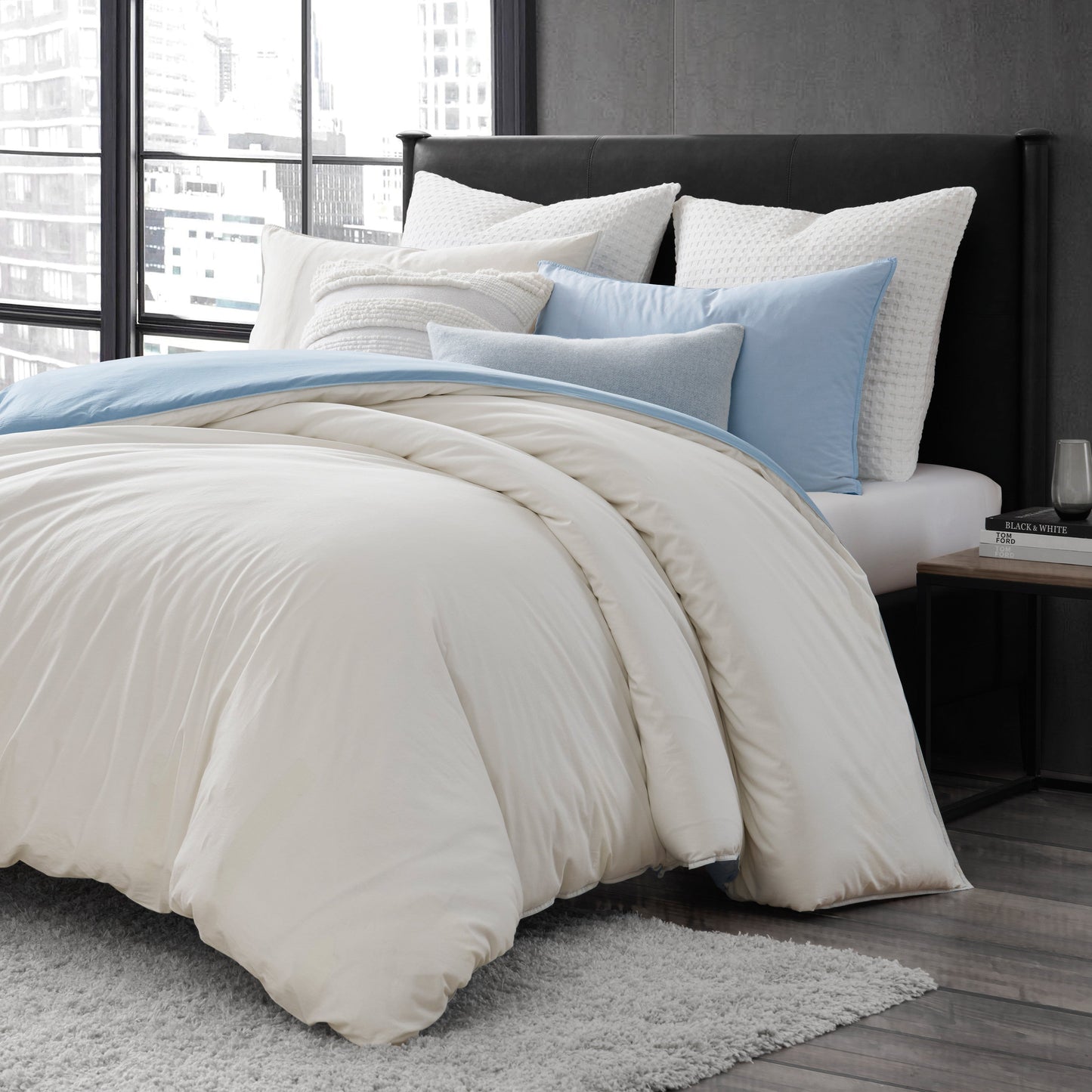 DKNY Reversible Vintage Washed Cotton Comforter Set