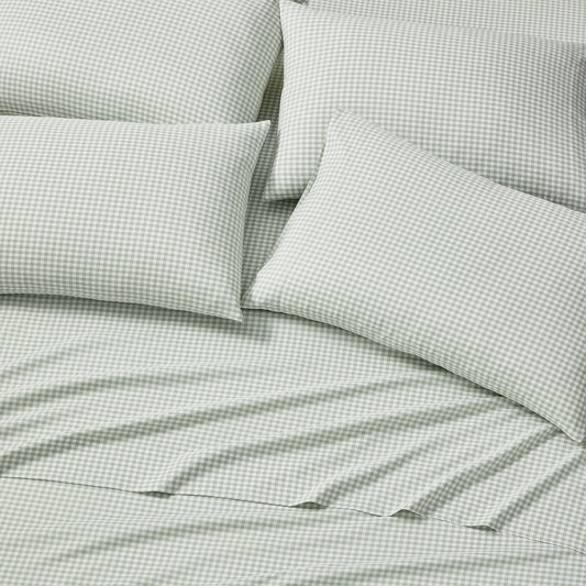 DKNY Heather-Hue Gingham 6-teiliges Sheet Set