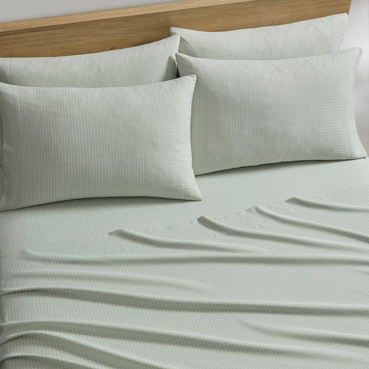 DKNY Heather-Hue Windowpane 6-Piece Sheet