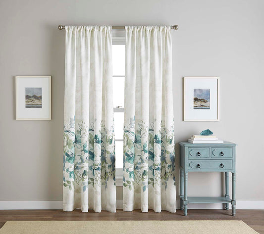 Vorhangarbeiten Aquarell Floral Poletop Fenstervorhang Panel