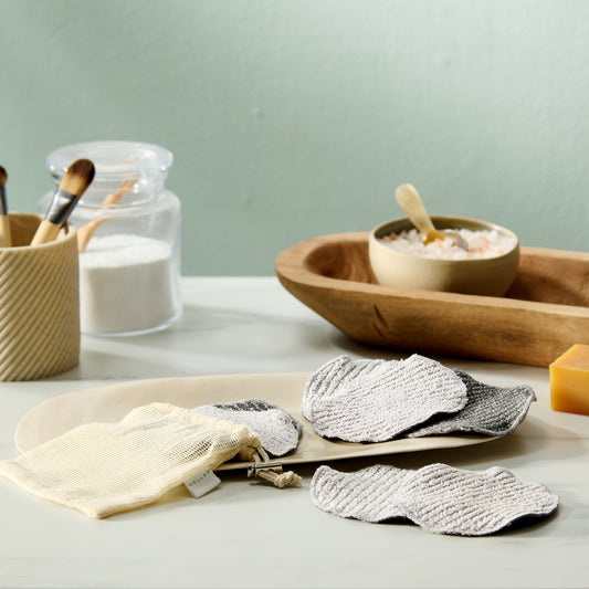 Wellbe Refresh Holzkohle wiederverwendbare Gesicht Pads, 7-teiliges Set