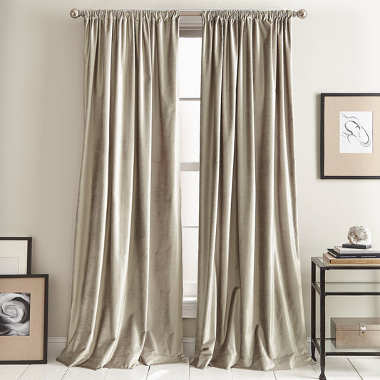 DKNY Moderne Knotted Velvet Room Verdunkelung Fenstervorhang (Set von 2)