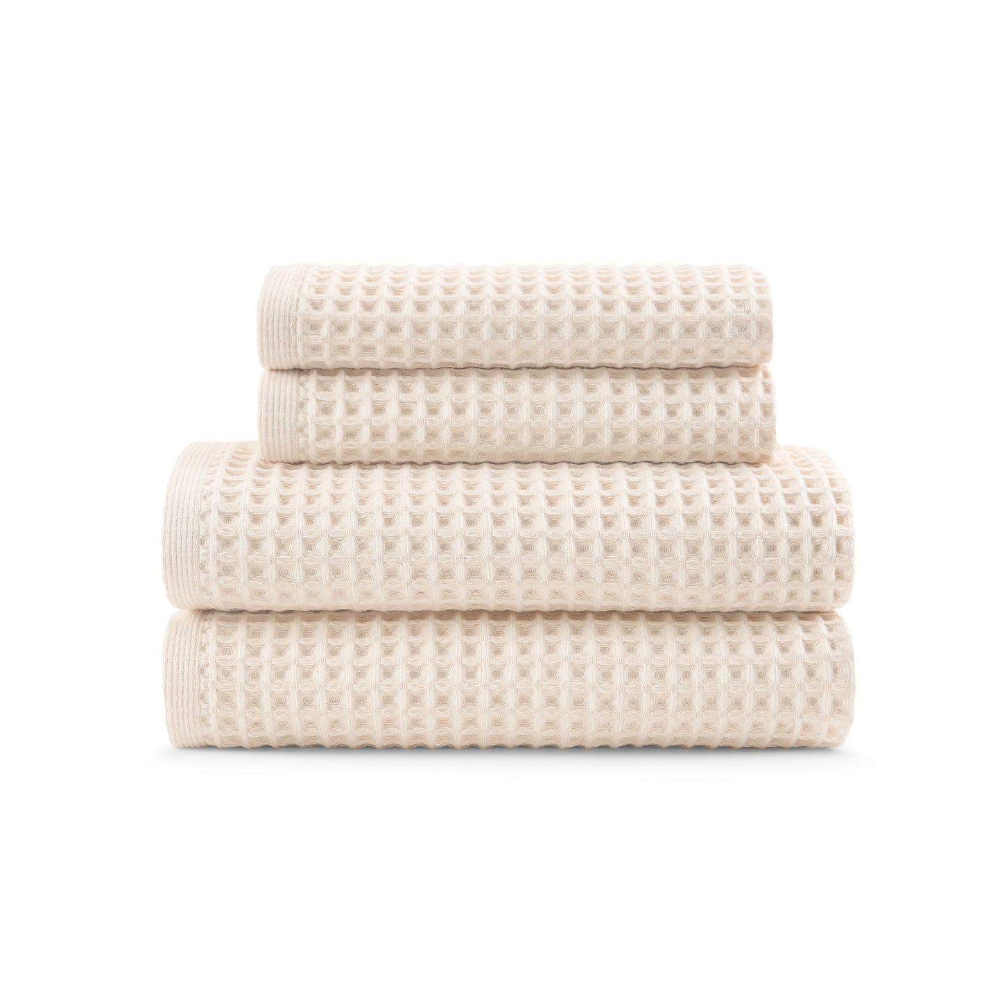 DKNY PURE Yarn Dyed Waffel Ungebleichtes Baumwollbad & Handtuch Set