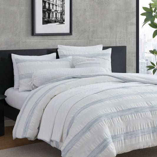 DKNY Waffelstreifen Jacquard-Duvet-Set