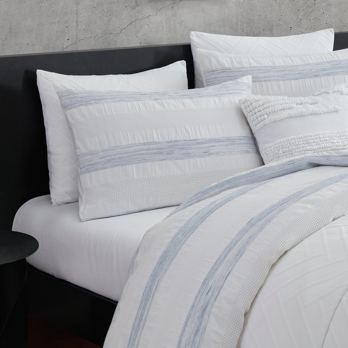 DKNY Waffelstreifen Jacquard-Duvet-Set