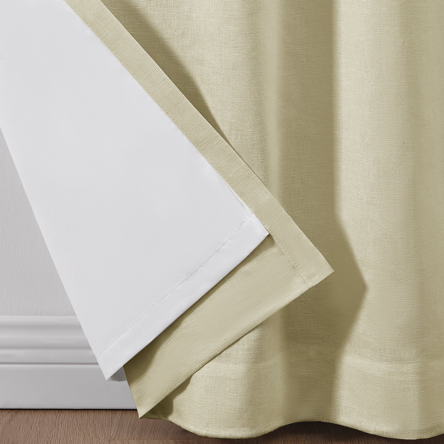 Martha Stewart Lido Linen Blackout Curtain Panel Paar