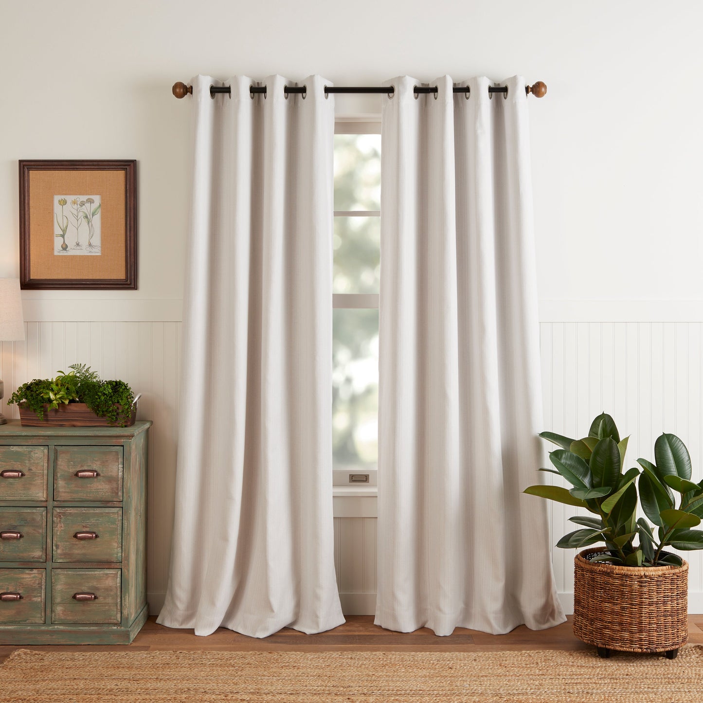 Martha Stewart Reed Grommet Blackout Curtain Panel