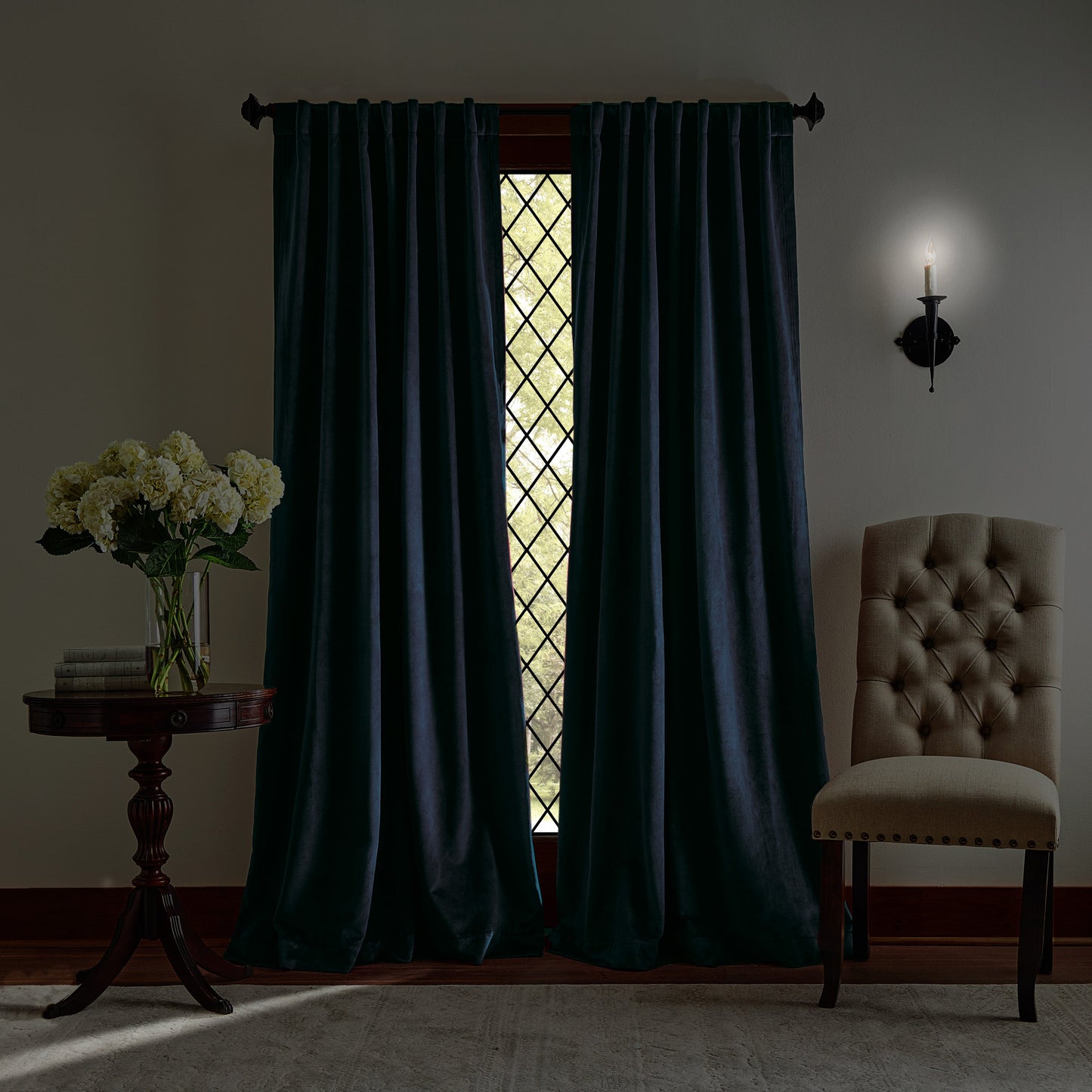 Martha Stewart Lucca Velvet Blackout Curtain Panel