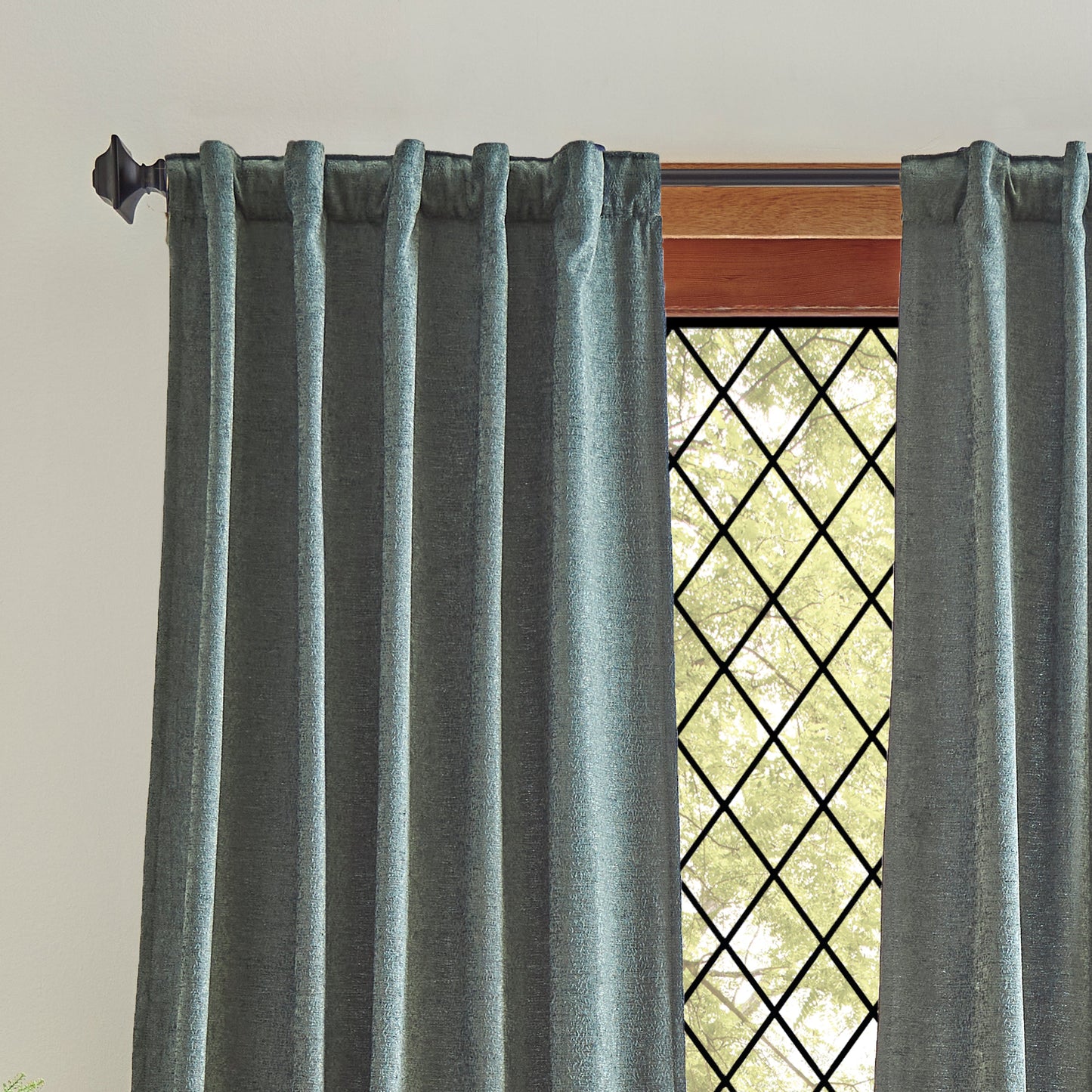 Martha Stewart Naples Chenille Curtain Panel Paar