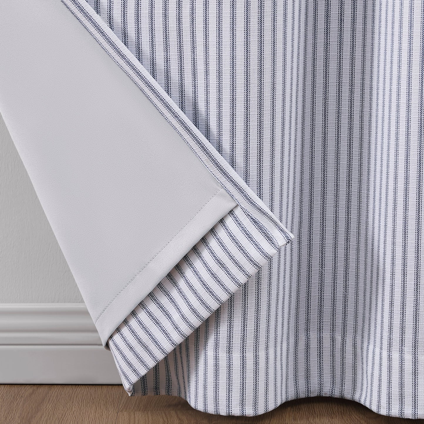 Martha Stewart Ticking Stripe Curtain Panel Paar