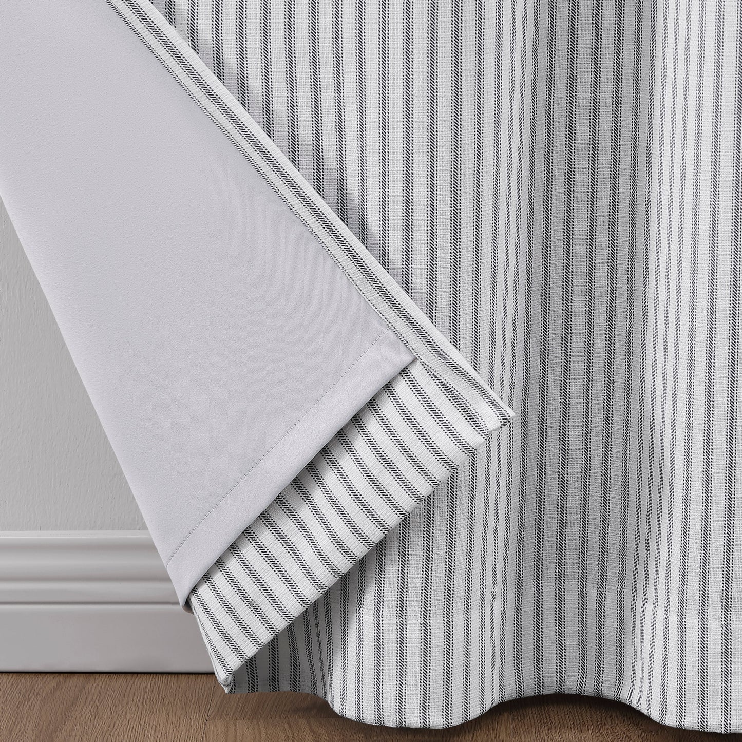 Martha Stewart Ticking Stripe Curtain Panel Paar