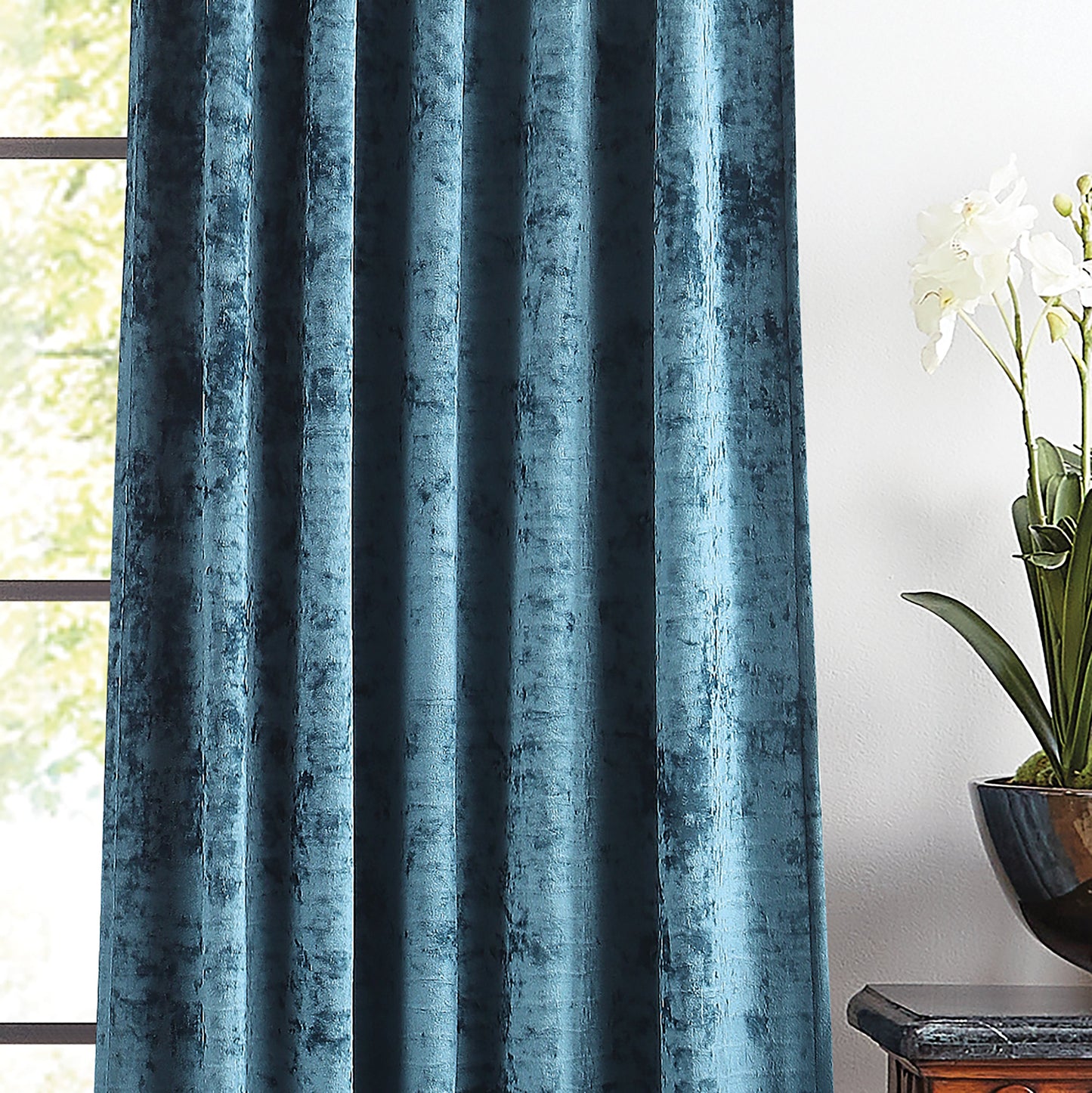 Martha Stewart Wave Prägte Vorhang-Panel-Paar