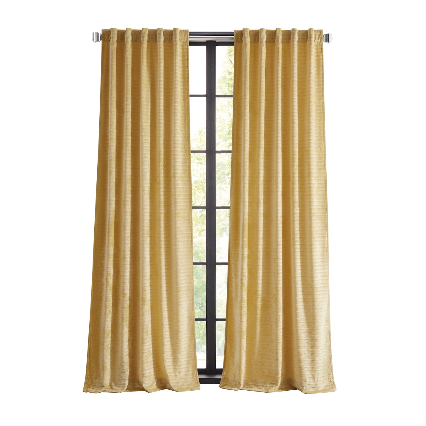 Martha Stewart Wave Prägte Vorhang-Panel-Paar