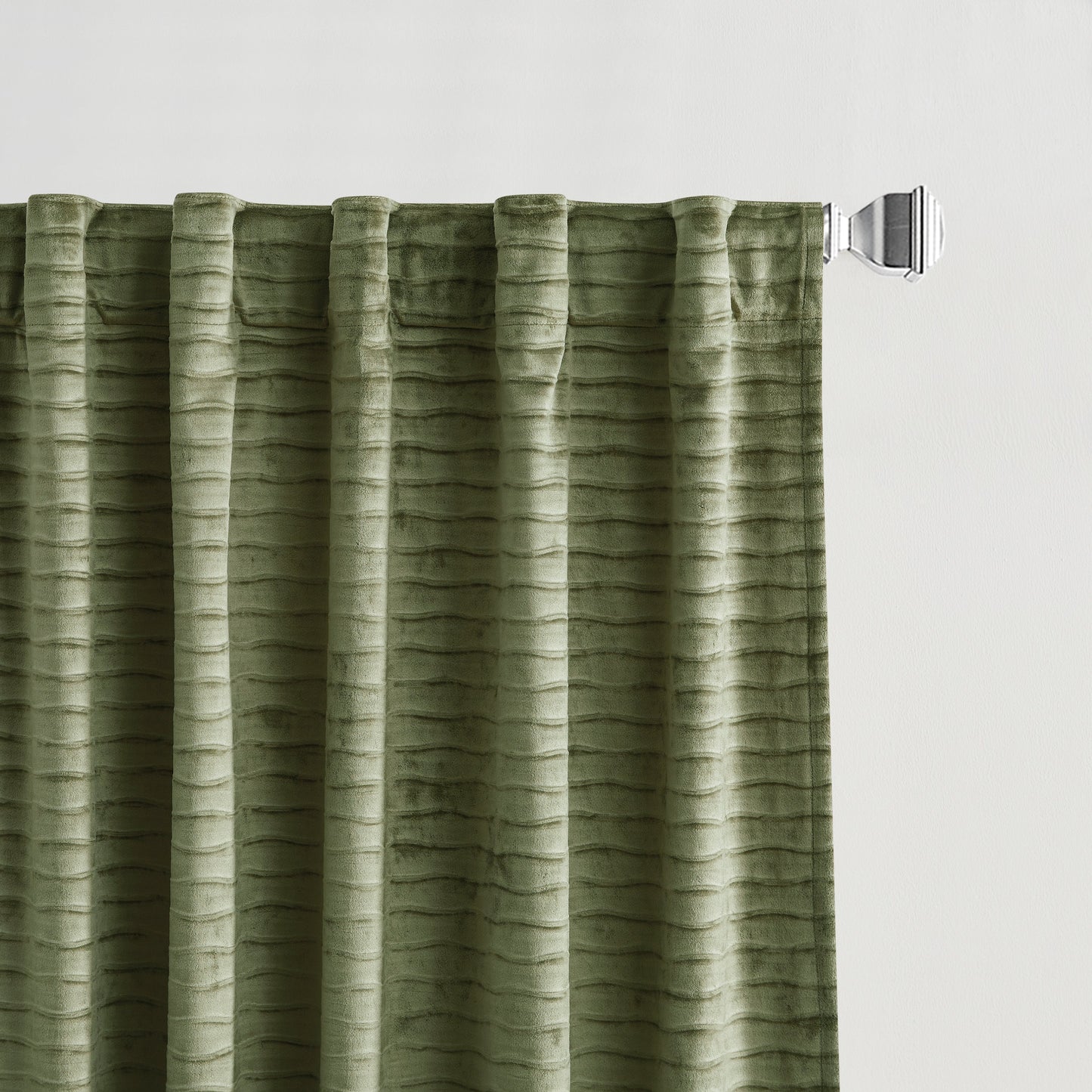 Martha Stewart Wave Prägte Vorhang-Panel-Paar