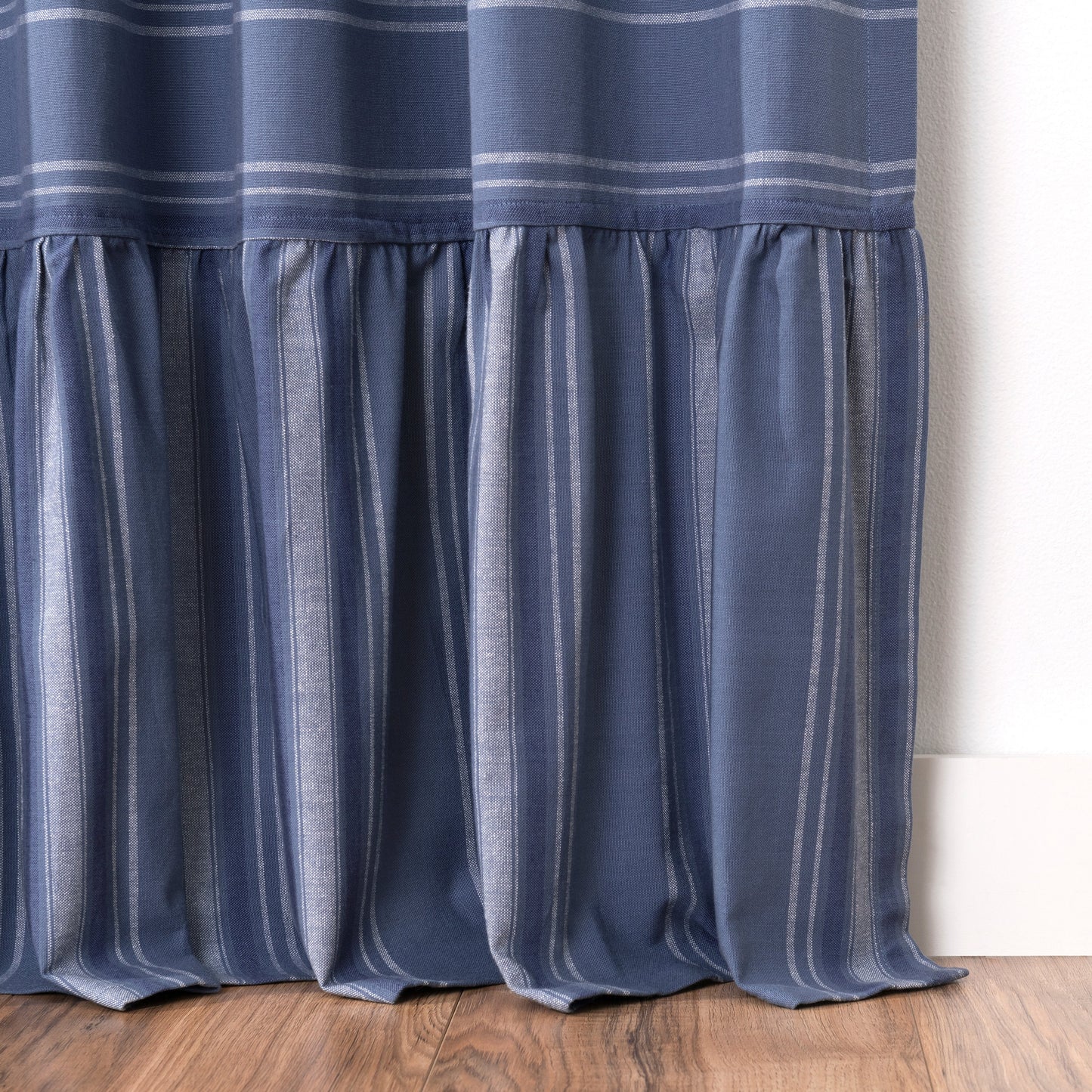 Martha Stewart Ruffle Stripe Curtain Panel Paar