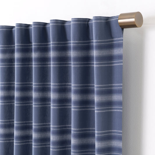 Martha Stewart Ruffle Stripe Curtain Panel Paar