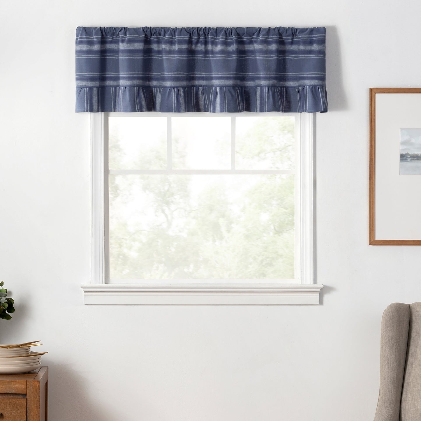 Martha Stewart Ruffle Stripe Valence