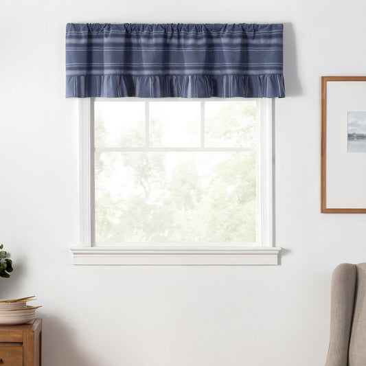 Martha Stewart Ruffle Stripe Valence