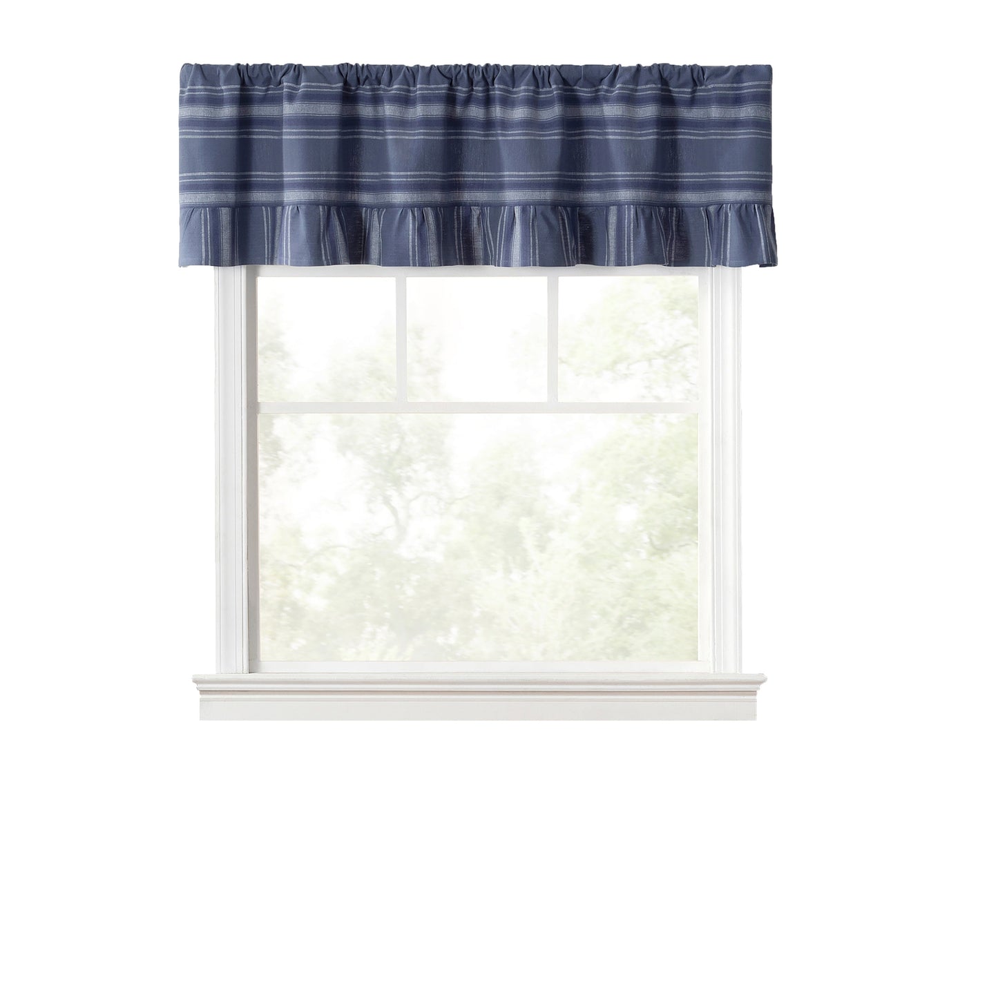 Martha Stewart Ruffle Stripe Valence