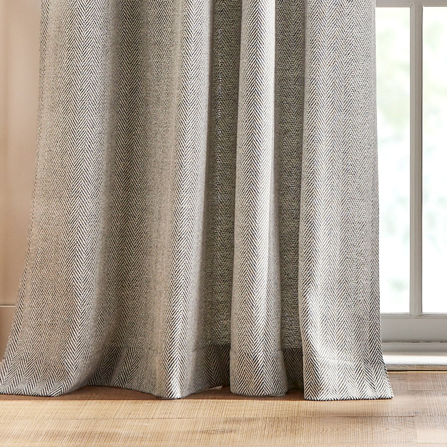 Peri Home Herringbone Backtab Curtain, Set von 2 Panels
