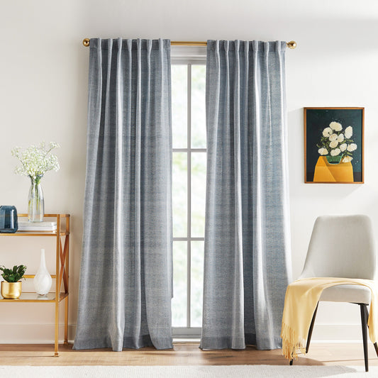 Peri Home Herringbone Backtab Curtain, Set von 2 Panels