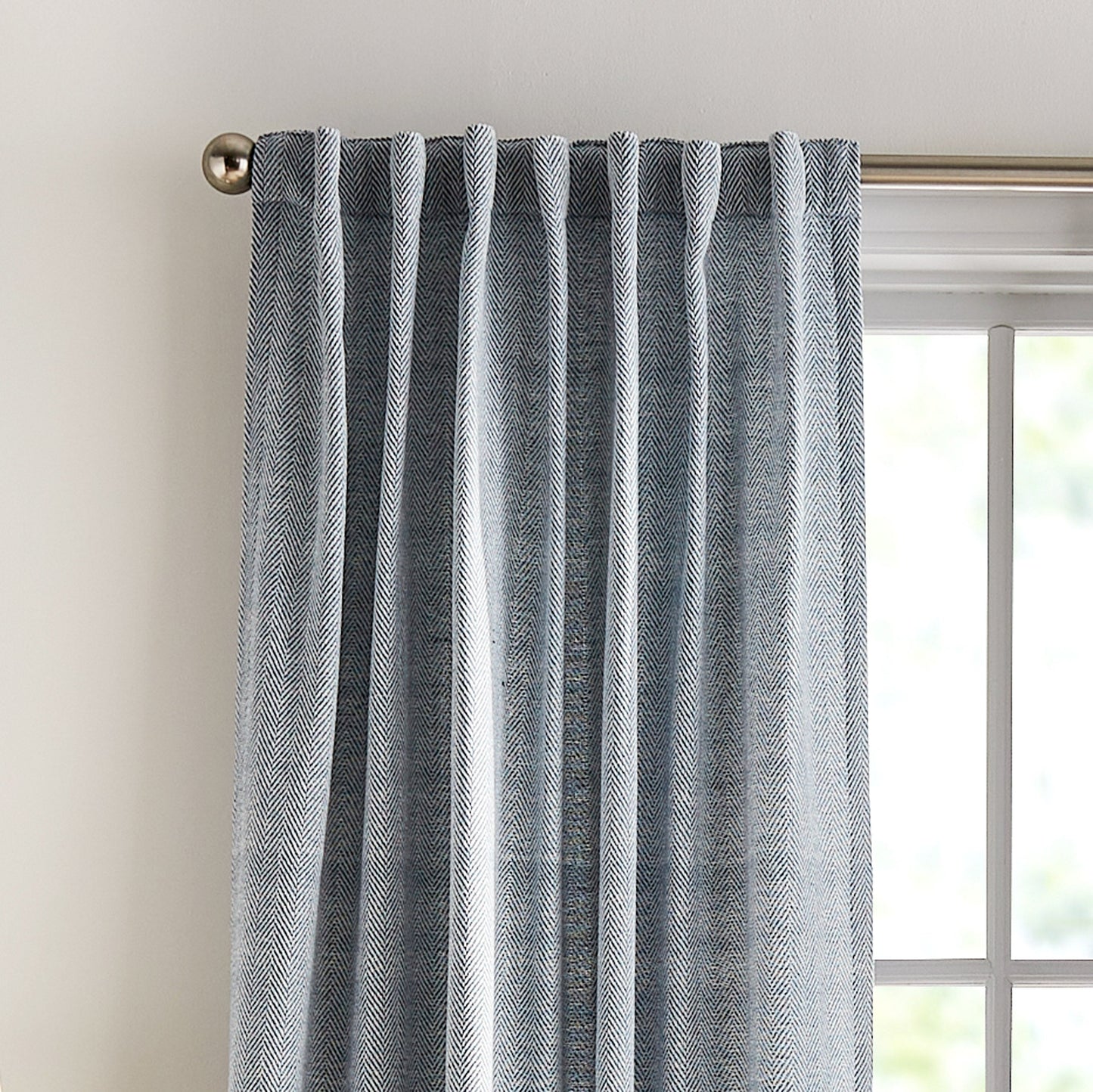 Peri Home Herringbone Backtab Curtain, Set von 2 Panels