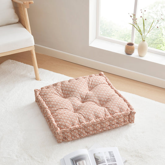 Peri Home Block Floral Floor Cushion Dekoratives Kissen