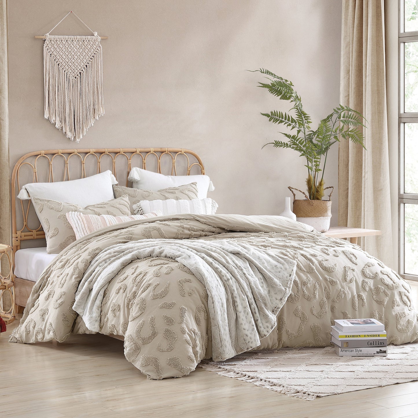 Peri Home Chenille Leopard Duvet Set