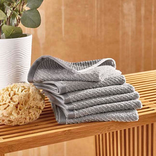 Wellbe Refresh Holzkohle 6-teiliges Waschtuch-Set