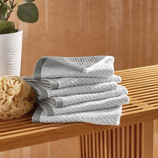 Wellbe Refresh Holzkohle 6-teiliges Waschtuch-Set