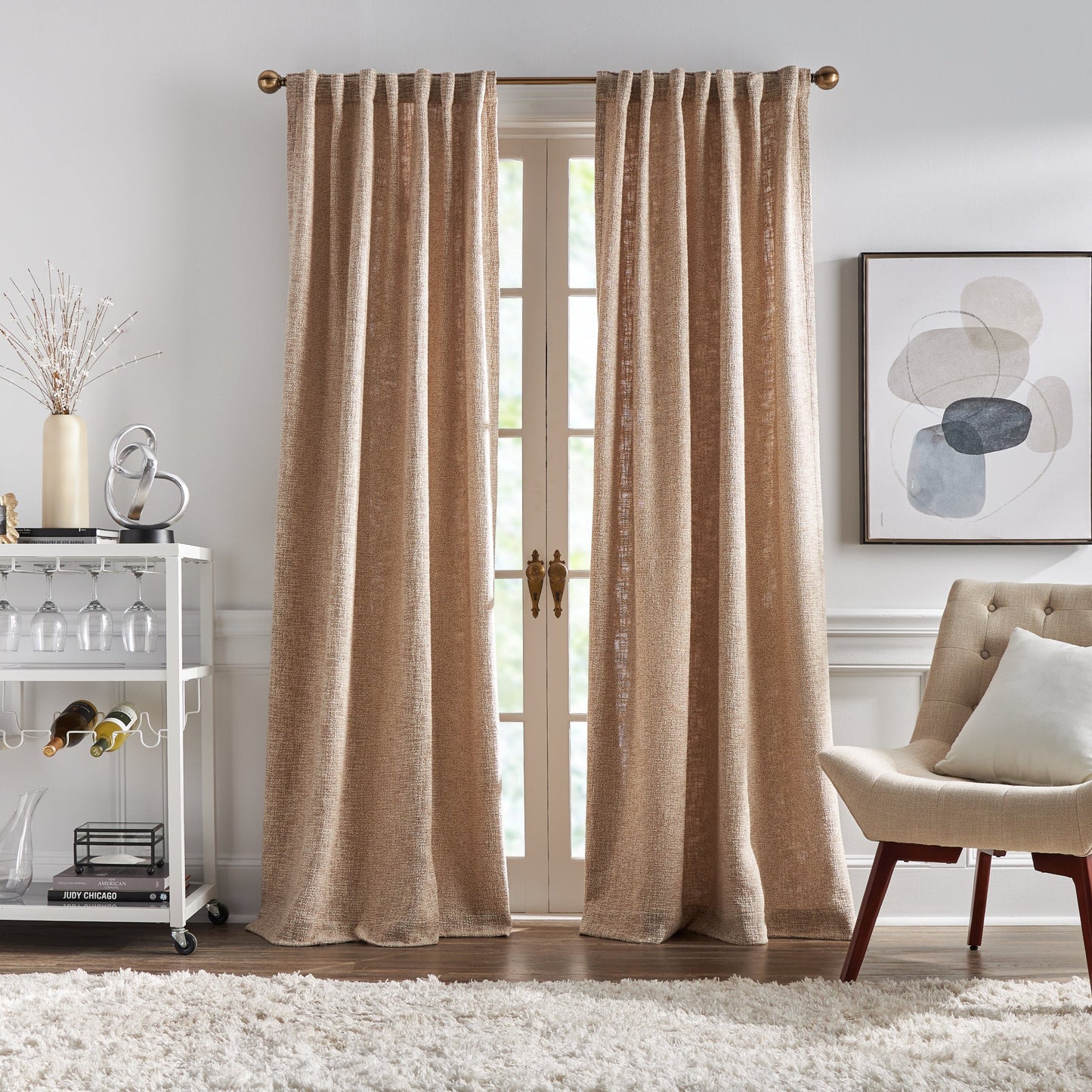 KARL LAGERFELD PARIS Cosette Curtain Panel Paar