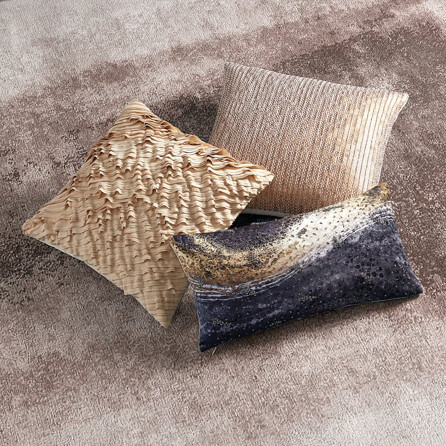 Donna Karan Home Kupfer Pailletten Dekorative Kissen