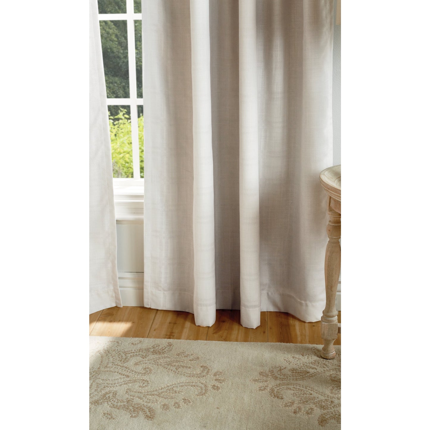 Martha Stewart Bedford Woven Plaid Blackout Curtain Panel Paar