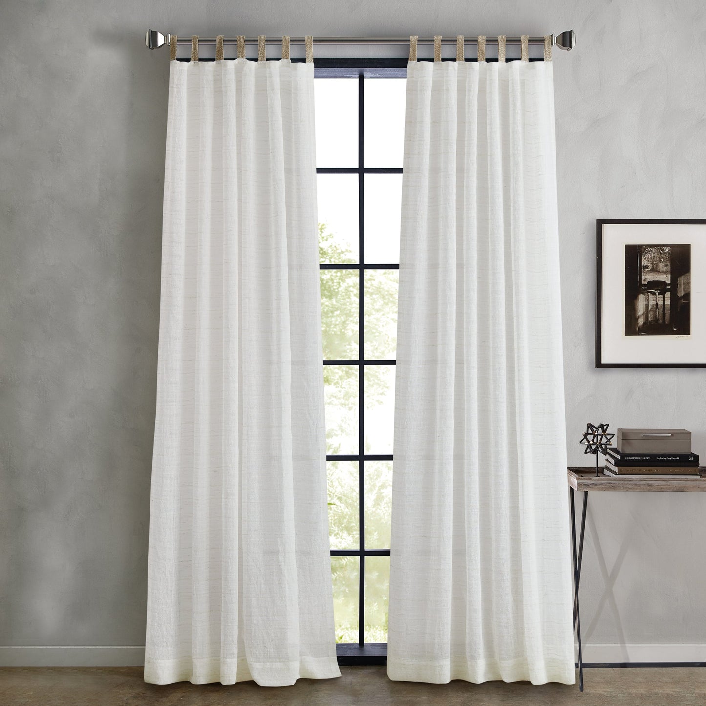 DKNY Antigua Jute Curtain Panel Paar