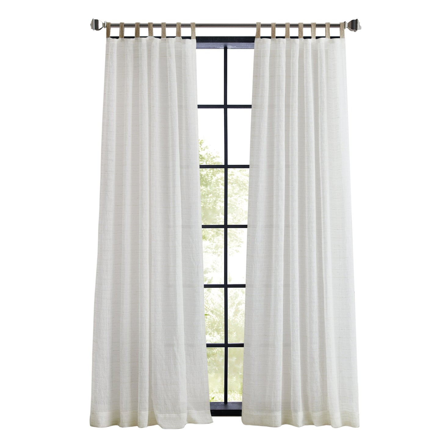 DKNY Antigua Jute Curtain Panel Paar
