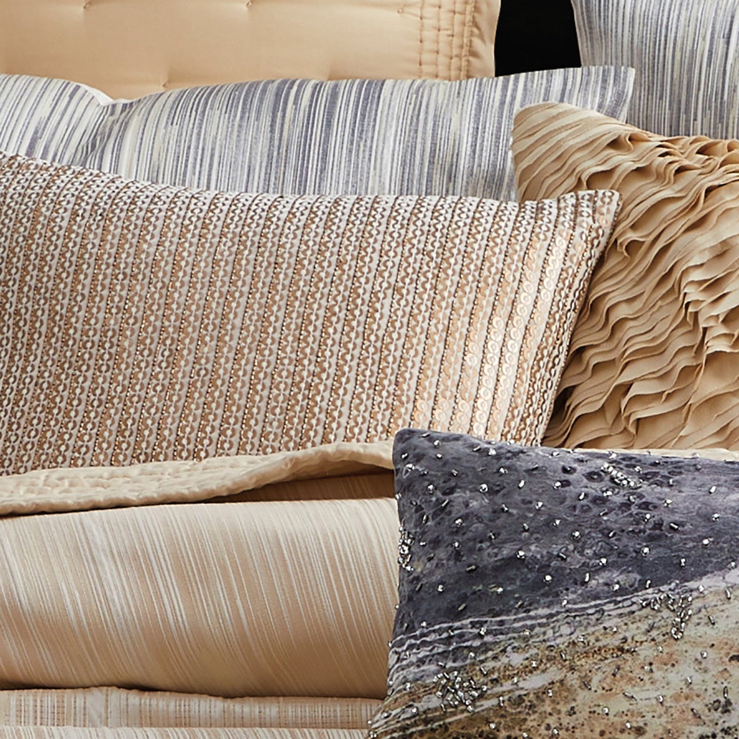 Donna Karan Home Kupfer Pailletten Dekorative Kissen