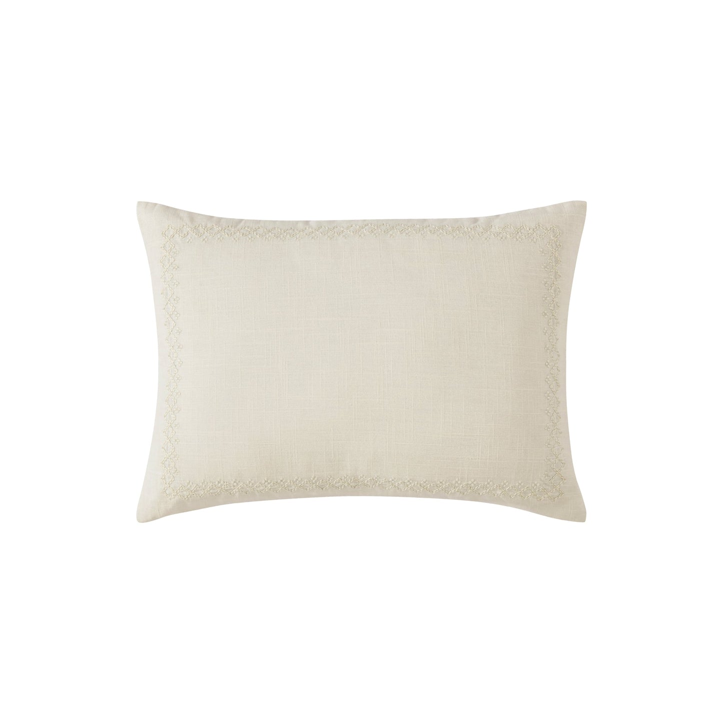 DKNY PURE Border Stickerei Dekoratives Kissen