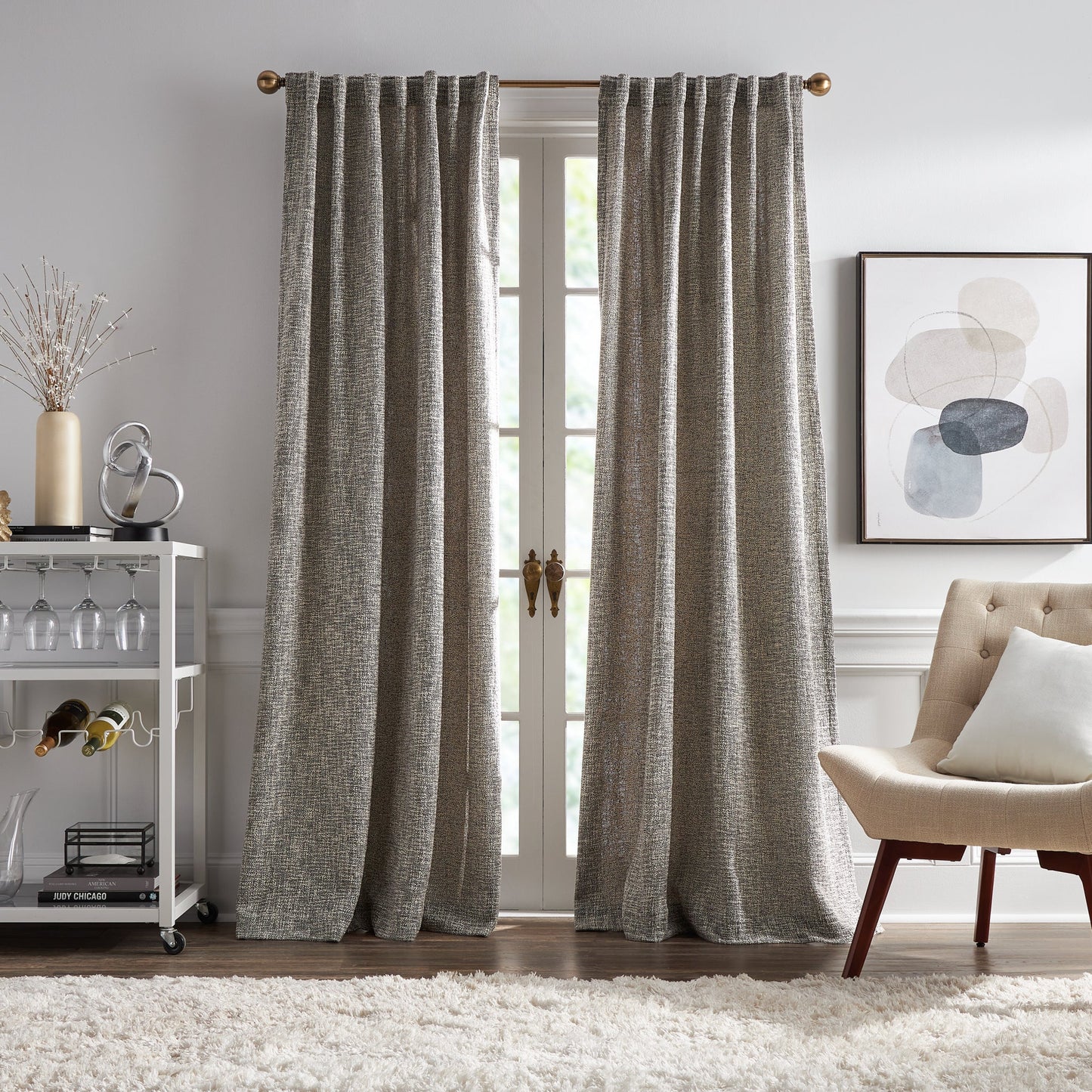 KARL LAGERFELD PARIS Cosette Curtain Panel Paar